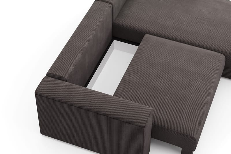 Bergen Extra Djup Framåtbäddad 3-sits Bäddsoffa med vändbar divan och förvaring i manchester - Brun - Products - Möbler - Soffa - Bäddsoffa - Bäddsoffa divan