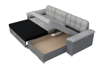 Camior Bäddsoffa m. Divan 3-sits - Mörkgrå - Products - Möbler - Soffa - Bäddsoffa - Bäddsoffa divan