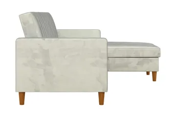 Celine 3-sits Divanbäddsoffa Sammet/Ljusgrå - Dorel Home - Products - Möbler - Soffa - Bäddsoffa - Bäddsoffa divan
