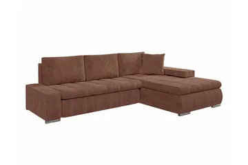 Cerys 3-sits Hörnbäddsoffa Brown - Products - Möbler - Soffa - Bäddsoffa - Hörnbäddsoffa