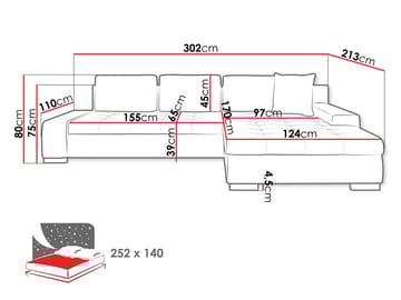 Cerys Bäddsoffa med Divan 4-sits - Grön - Products - Möbler - Soffa - Bäddsoffa - Bäddsoffa divan