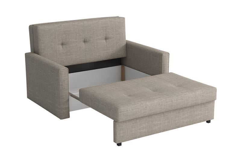 Denegal 2-sits liten bäddsoffa i Plysch - Brun - Products - Möbler - Soffa - Bäddsoffa - 2 sits bäddsoffa