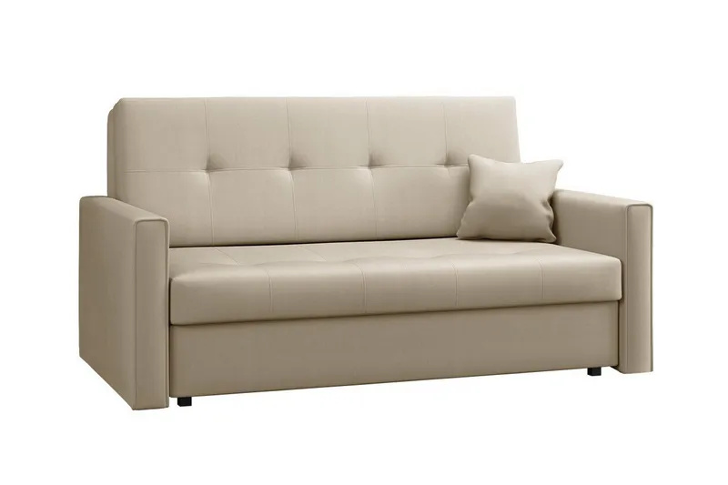 Denegal 2-sits liten bäddsoffa i Plysch, Beige