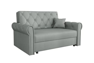 Denegal 2-sits liten bäddsoffa i Plysch - Grå - Products - Möbler - Soffa - Bäddsoffa - 2 sits bäddsoffa