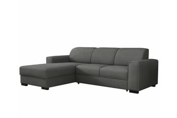 Denegal 3-sits Hörnbäddsoffa Dark grey - Products - Möbler - Soffa - Bäddsoffa - Bäddsoffa divan