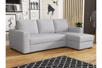 Denegal 3-sits Hörnbäddsoffa - Ljusgrå - Products - Möbler - Soffa - Bäddsoffa - Hörnbäddsoffa