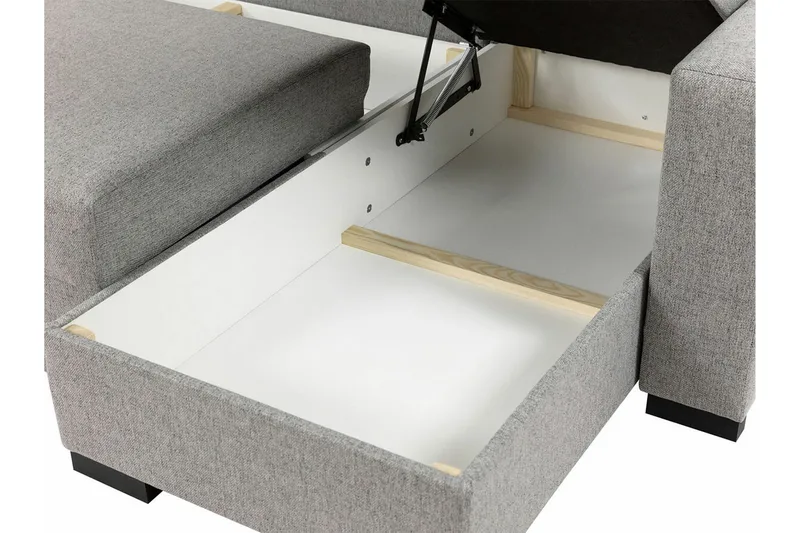 Denegal 3-sits Hörnbäddsoffa - Mörkgrå - Products - Möbler - Soffa - Bäddsoffa - Hörnbäddsoffa