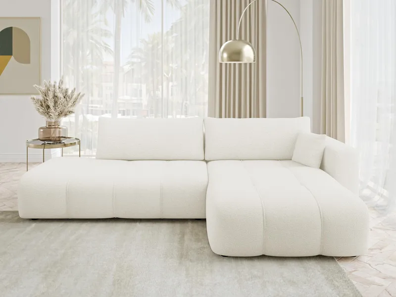 Flo Bäddsoffa med Divan 4-sits - Vit - Products - Möbler - Soffa - Bäddsoffa - Bäddsoffa divan