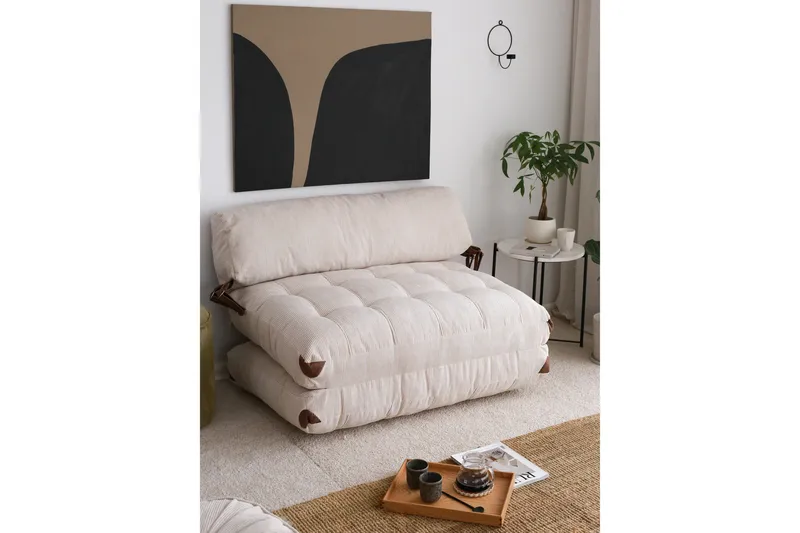 Fold Teddy Bäddsoffa Vit, Vit