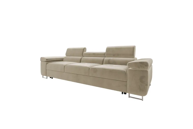 Gabina Bäddsoffa 3-sits i Plysch, Beige
