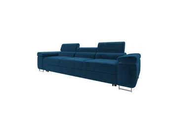 Gabina Bäddsoffa 3-sits i Plysch, Blå