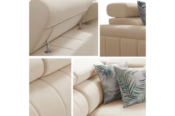 Galbally 3-sits Hörnbäddsoffa beige - Products - Möbler - Soffa - Bäddsoffa - Hörnbäddsoffa