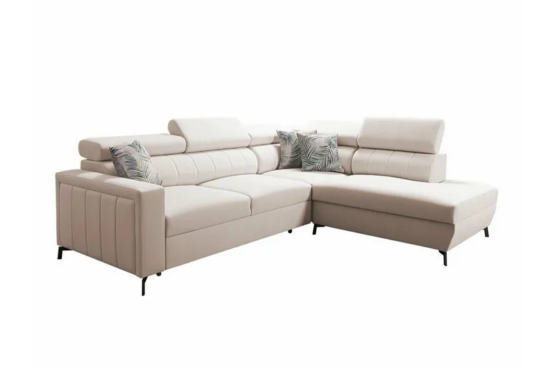 Galbally 3-sits Hörnbäddsoffa beige