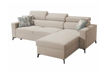 Galbally 3-sits Hörnbäddsoffa beige - Products - Möbler - Soffa - Bäddsoffa - Bäddsoffa divan