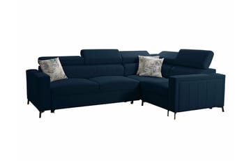 Galbally 3-sits Hörnbäddsoffa Dark blue - Products - Möbler - Soffa - Bäddsoffa - Hörnbäddsoffa