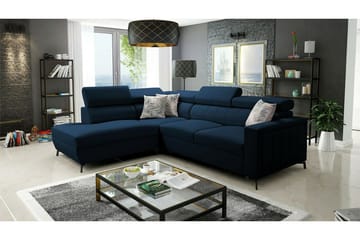 Galbally 3-sits Hörnbäddsoffa Dark blue - Products - Möbler - Soffa - Bäddsoffa - Bäddsoffa längsbäddad