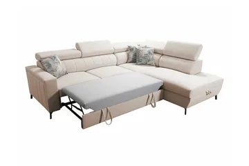 Galbally 3-sits Hörnbäddsoffa Dark brown - Products - Möbler - Soffa - Bäddsoffa - Hörnbäddsoffa