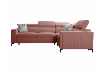 Galbally 3-sits Hörnbäddsoffa Dark pink - Products - Möbler - Soffa - Bäddsoffa - Hörnbäddsoffa