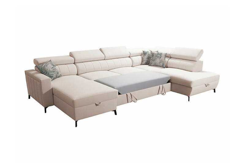 Galbally 5-sits Hörnbäddsoffa Beige - Products - Möbler - Soffa - Bäddsoffa - Bäddsoffa divan