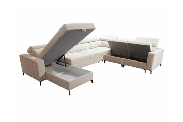 Galbally 5-sits Hörnbäddsoffa Dark blue - Products - Möbler - Soffa - Bäddsoffa - Hörnbäddsoffa