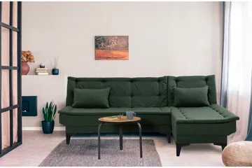 Hunterville Bäddsoffa m. Divan 4-sits - Grön - Products - Möbler - Soffa - Bäddsoffa - Bäddsoffa divan