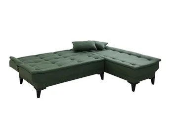 Hunterville Bäddsoffa m. Divan 4-sits - Grön - Products - Möbler - Soffa - Bäddsoffa - Bäddsoffa divan