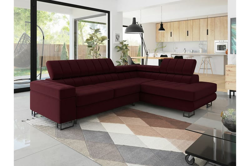 Kintore 3-sits Hörnbäddsoffa Red - Products - Möbler - Soffa - Bäddsoffa - Hörnbäddsoffa