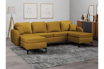 Knocklong 4-sits Hörnbäddsoffa Yellow-Green - Products - Möbler - Soffa - Bäddsoffa - Hörnbäddsoffa