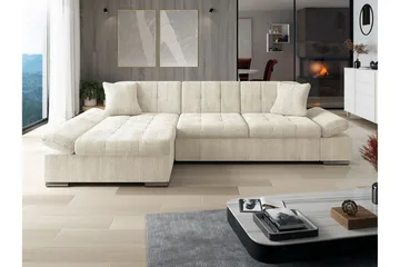 Lomux 3-sits Hörnbäddsoffa beige - Products - Möbler - Soffa - Bäddsoffa - Bäddsoffa divan