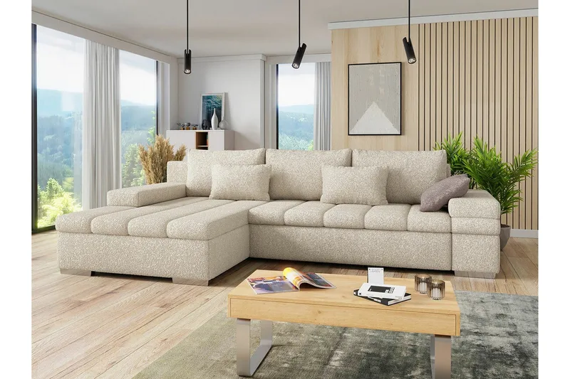 Naoma 3-sits Hörnbäddsoffa - Products - Möbler - Soffa - Bäddsoffa - Hörnbäddsoffa