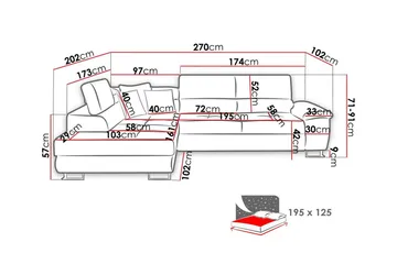 Reginia 3-sits Hörnbäddsoffa - Products - Möbler - Soffa - Bäddsoffa - Bäddsoffa divan