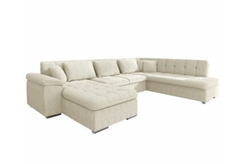 Sakri 5-sits Hörnbäddsoffa Beige/Light beige - Products - Möbler - Soffa - Bäddsoffa - Bäddsoffa divan