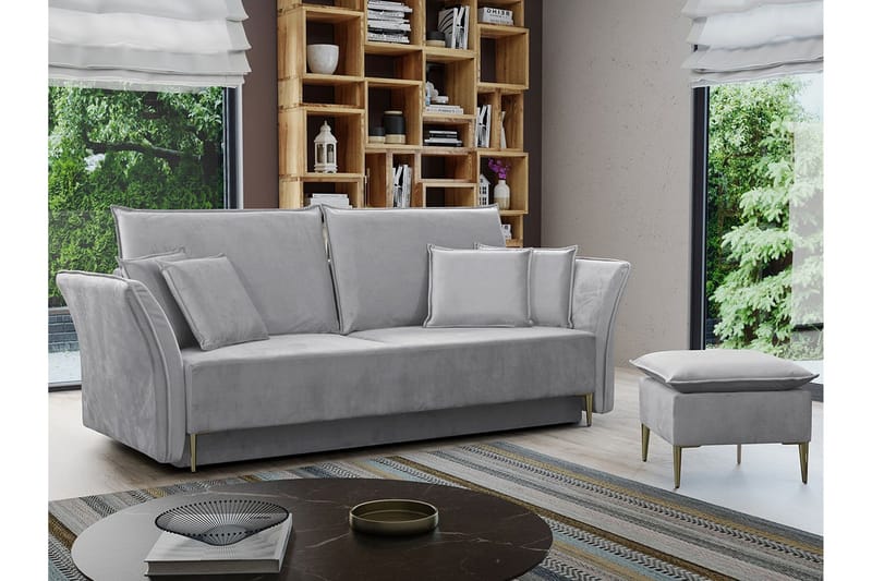 Staffin 3-sits Bäddsoffa Ljusgrå - Products - Möbler - Soffa - Bäddsoffa - 3 sits bäddsoffa