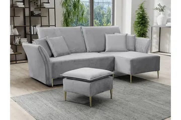 Staffin 3-sits Hörnbäddsoffa Ljusgrå - Products - Möbler - Soffa - Bäddsoffa - Hörnbäddsoffa