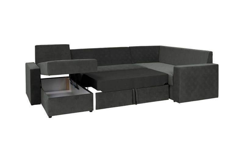 Staffin 4-sits Hörnbäddsoffa Dark grey - Products - Möbler - Soffa - Bäddsoffa - Hörnbäddsoffa