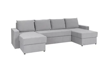 Staffin 4-sits Hörnbäddsoffa Ljusgrå - Products - Möbler - Soffa - Bäddsoffa - Hörnbäddsoffa