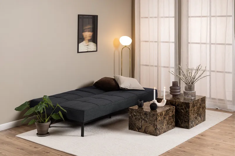 Stefan 2-sits Bäddsoffa - Grå - Products - Möbler - Soffa - Bäddsoffa - Bäddsoffa längsbäddad