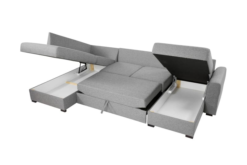 Taberk Bäddsoffa med Divan och Schäslong 4-sits - Grön - Products - Möbler - Soffa - Bäddsoffa - Bäddsoffa divan