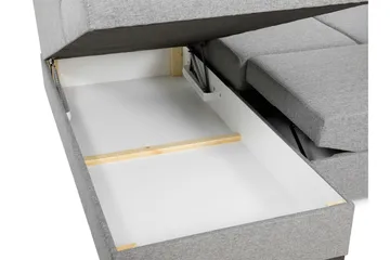 Taberk Bäddsoffa med Divan och Schäslong 4-sits i Bouclé - Rosa - Products - Möbler - Soffa - Bäddsoffa - Bäddsoffa divan