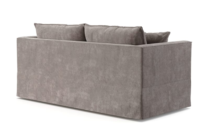 Travstad 3-sits Bäddsoffa med HVILA Bäddmadrass 140x200 cm Memoryskum med Tvättbar klädsel - Grå - Products - Möbler - Soffa - Bäddsoffa - 3 sits bäddsoffa