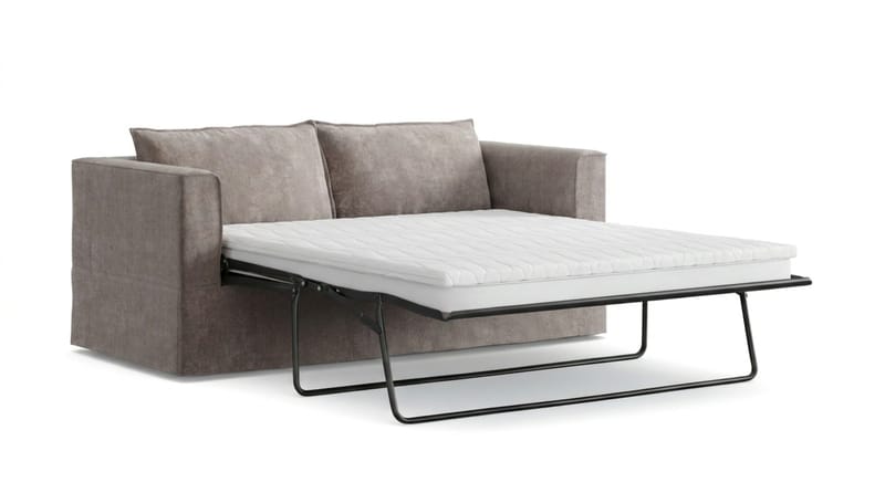 Travstad 3-sits Bäddsoffa med HVILA Bäddmadrass 140x200 cm Memoryskum med Tvättbar klädsel - Grå - Products - Möbler - Soffa - Bäddsoffa - 3 sits bäddsoffa