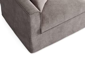 Travstad 3-sits Bäddsoffa med HVILA Bäddmadrass 140x200 cm Memoryskum med Tvättbar klädsel - Grå/Vit - Products - Möbler - Soffa - Bäddsoffa - 3 sits bäddsoffa