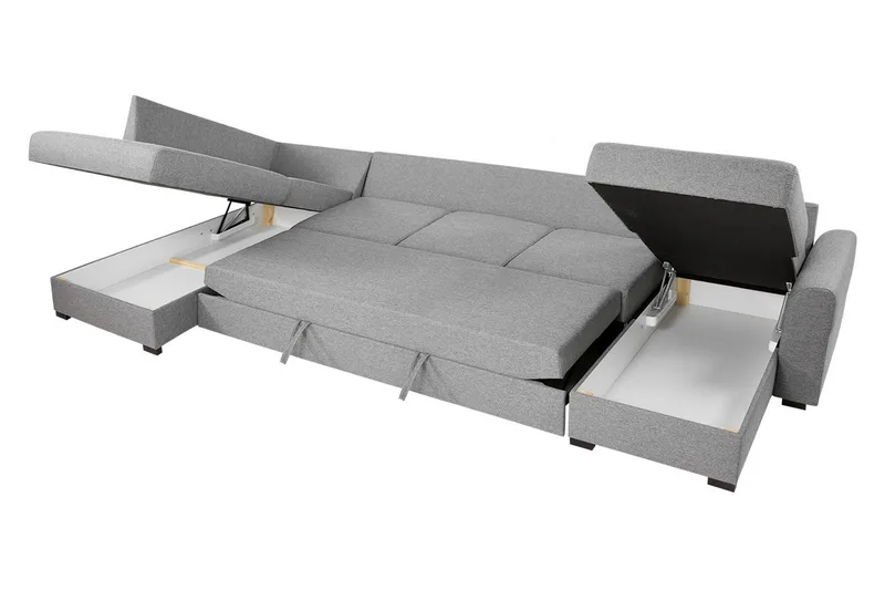 Wilma 6-sits Bäddsoffa - Grå - Products - Möbler - Soffa - Bäddsoffa - Bäddsoffa divan