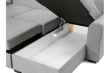 Wilma 6-sits Bäddsoffa - Grå - Products - Möbler - Soffa - Bäddsoffa - Bäddsoffa divan