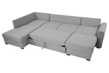 Wilma 6-sits Bäddsoffa - Mörkgrå/Svart - Products - Möbler - Soffa - Bäddsoffa - Bäddsoffa längsbäddad