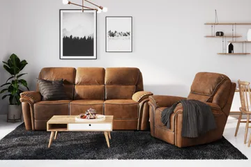 Saranda 3-sits Soffa - Brun - Products - Möbler - Soffa - Biosoffa & reclinersoffa - 3 sits biosoffa & reclinersoffa