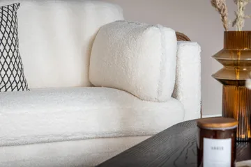 Boom 3-sits soffa, teddymaterial - Vit - Products - Möbler - Soffa - 3 sits soffa