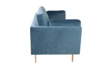 Boom Sammetssoffa 3-sits - Blå - Products - Möbler - Soffa - 3 sits soffa