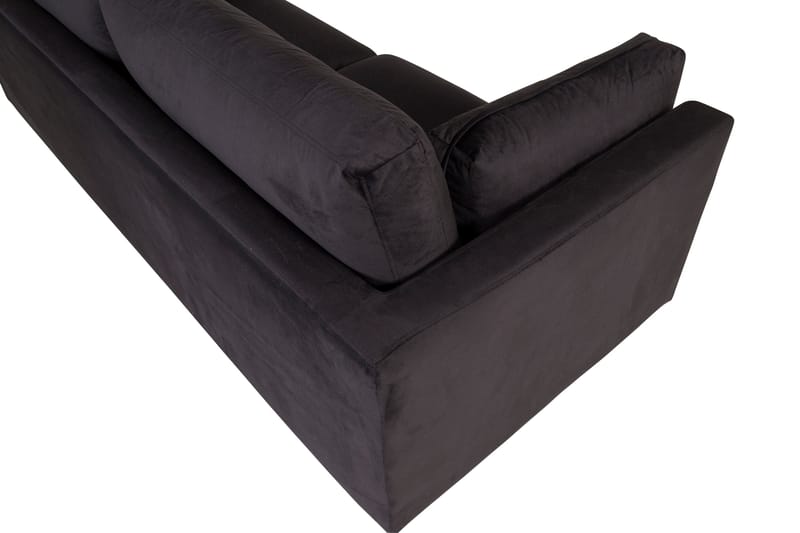 Boom Sammetssoffa 3-sits - Svart - Products - Möbler - Soffa - 3 sits soffa