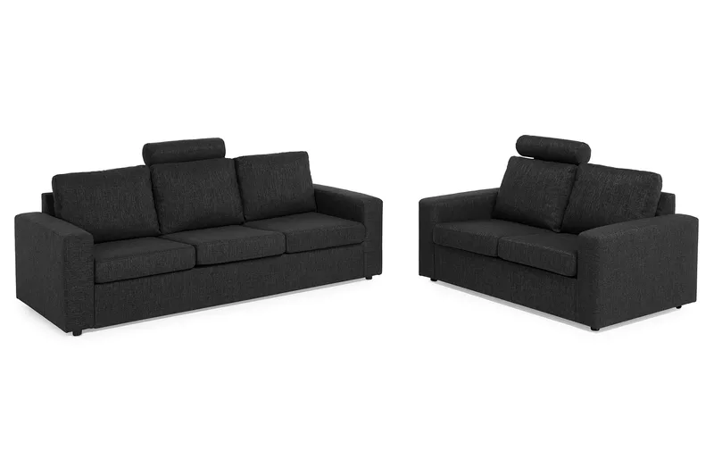 Crazy Soffgrupp 3-sits + 2-sits Tygsoffa - Antracit - Products - Möbler - Soffa - Soffgrupp